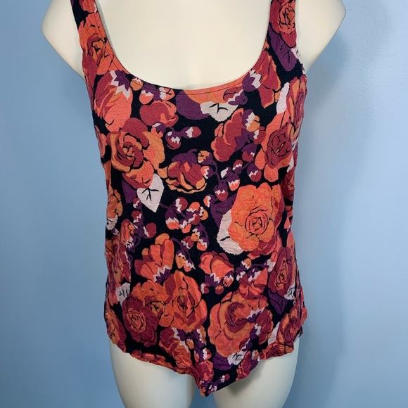 Free People Floral Tank Top - Red and Black - Picture 5 of 10